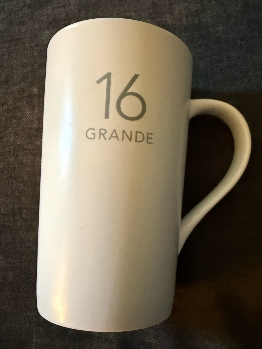 Starbucks 2011 Grande 16oz Tall White Ceramic Coffee Mug